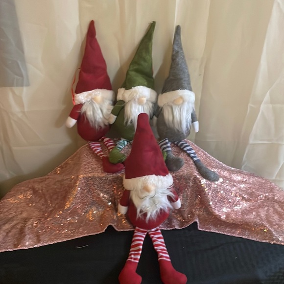 Gnomes Christmas decor 3 pieces gnome plush dolls w/ bendable hats and l… - Picture 1 of 8